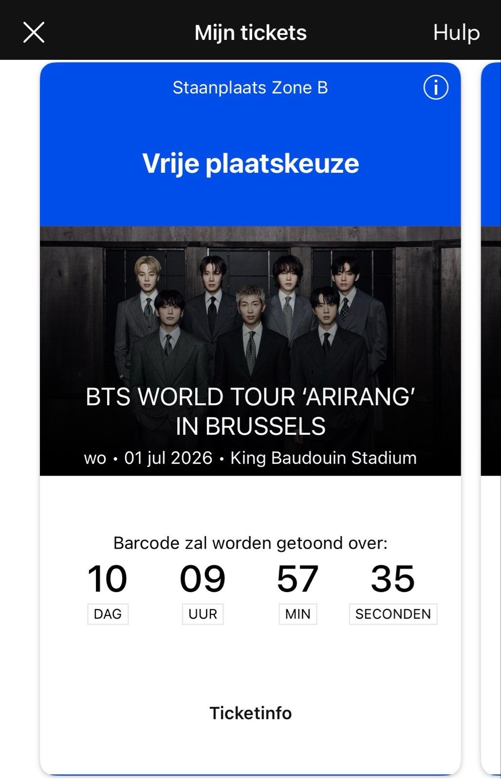 Bts concert tickets, Twee personen, Juli