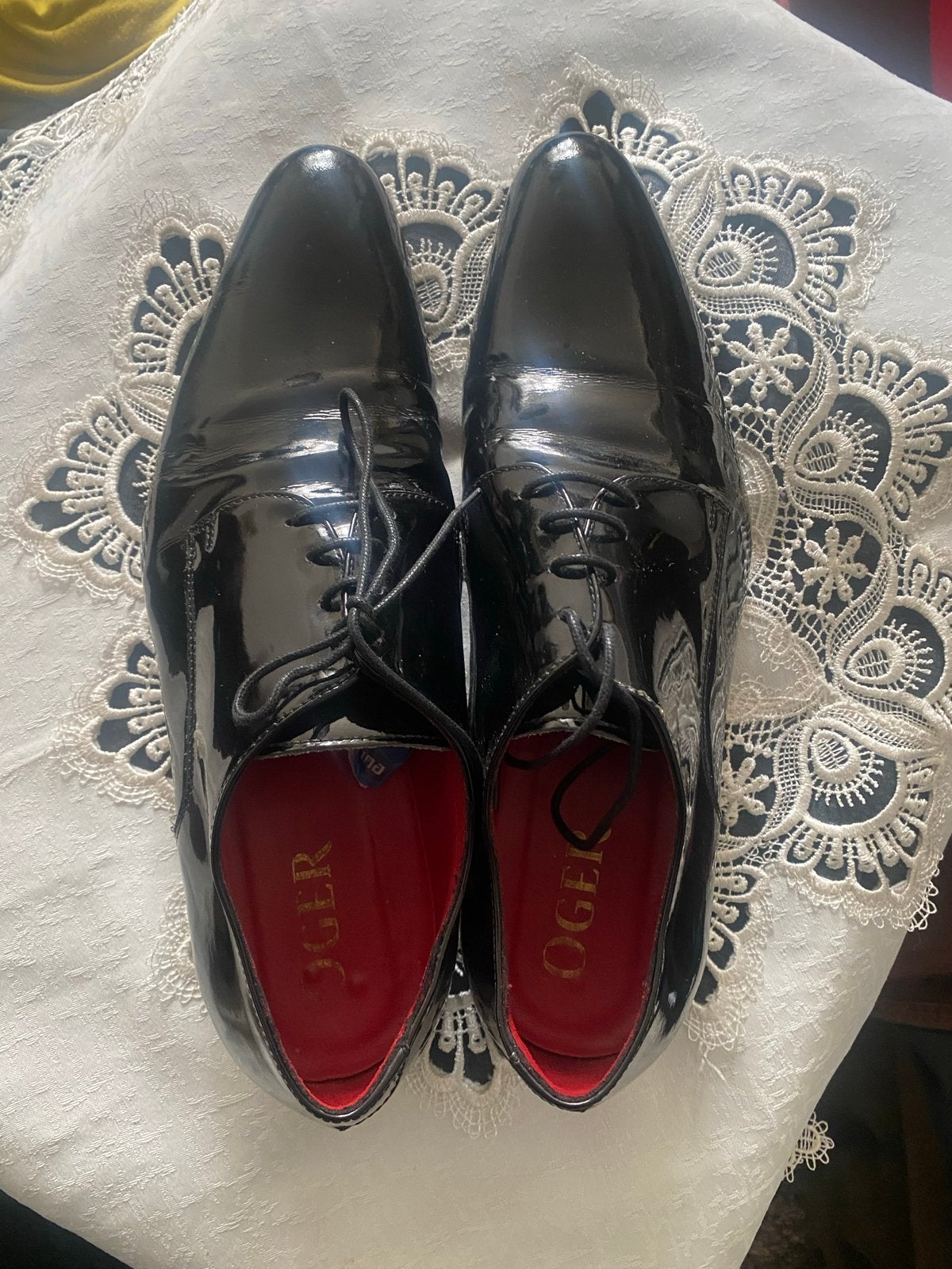 Oger Nette Schoenen Zwart Lakleer Maat 43, Ophalen of Verzenden, Zo goed als nieuw, Zwart, Veterschoenen