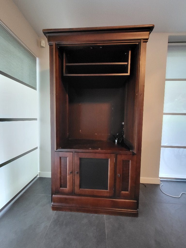Kast van massief Amerikaans kersenhout, Huis en Inrichting, Ophalen, Gebruikt, Met lade(s), 200 cm of meer