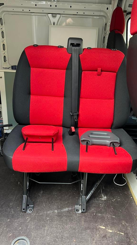 Passagiersbank Fiat Ducato - Rood/Zwart, Ophalen, Gebruikt, Fiat