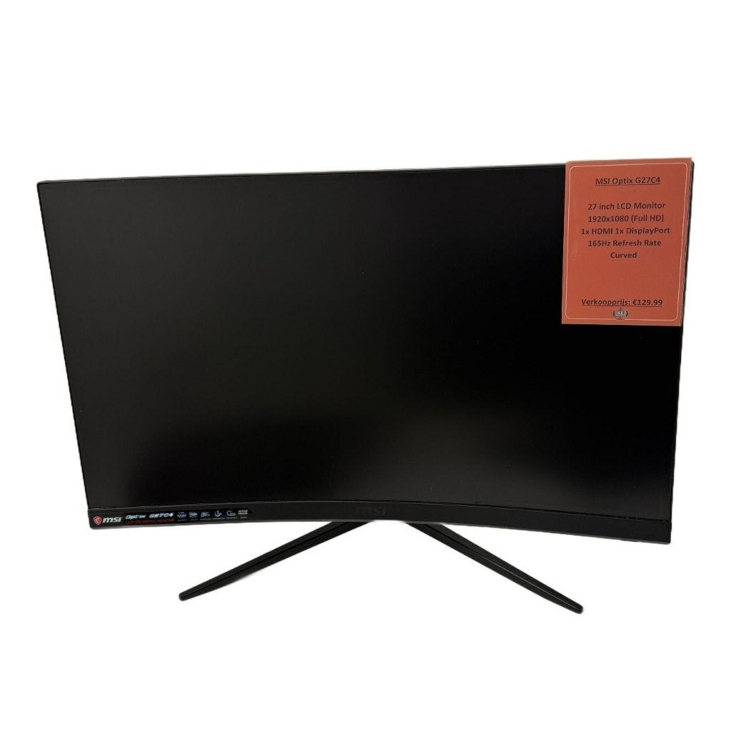 MSI Optix G27C4 Monitor | Curved | Met garantie, Computers en Software, Ophalen, Msi, 101 t/m 150 Hz, Toulonselaan 72