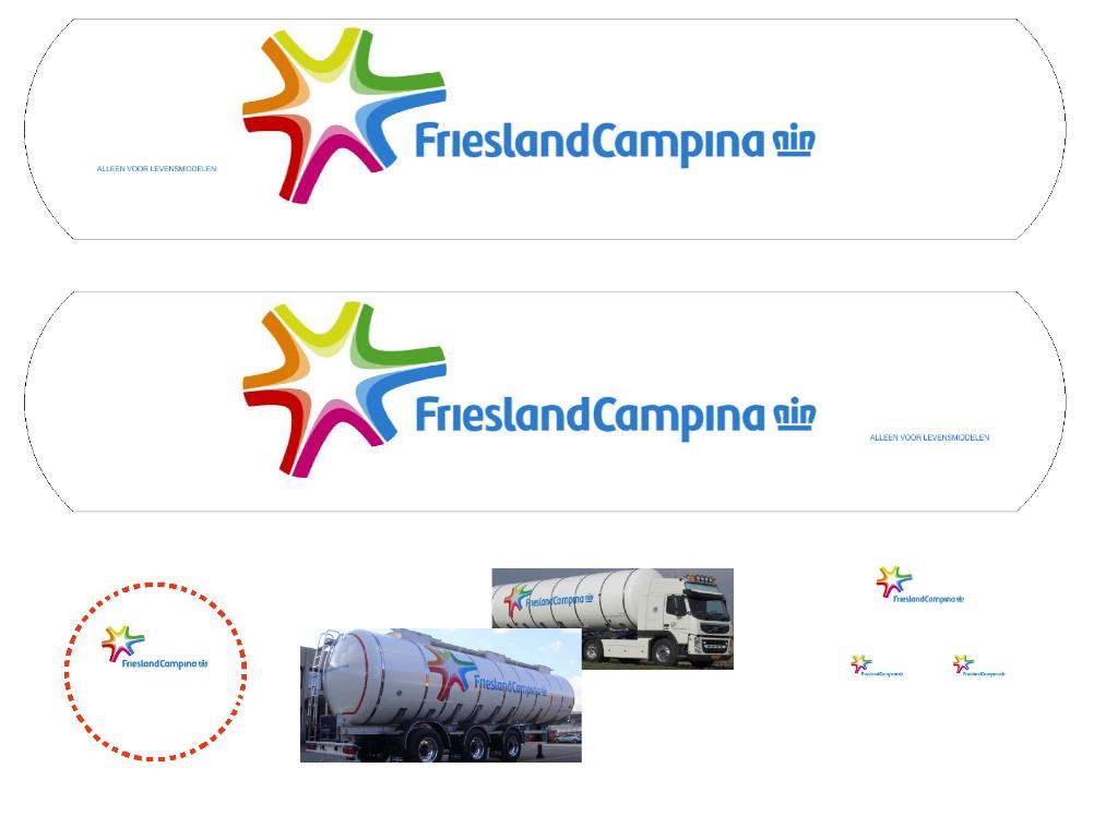 Vrachtauto decal 1:50 Friesland Campina ( Tanktr ) type 1, Verzenden, Nieuw, Bus of Vrachtwagen, Overige merken