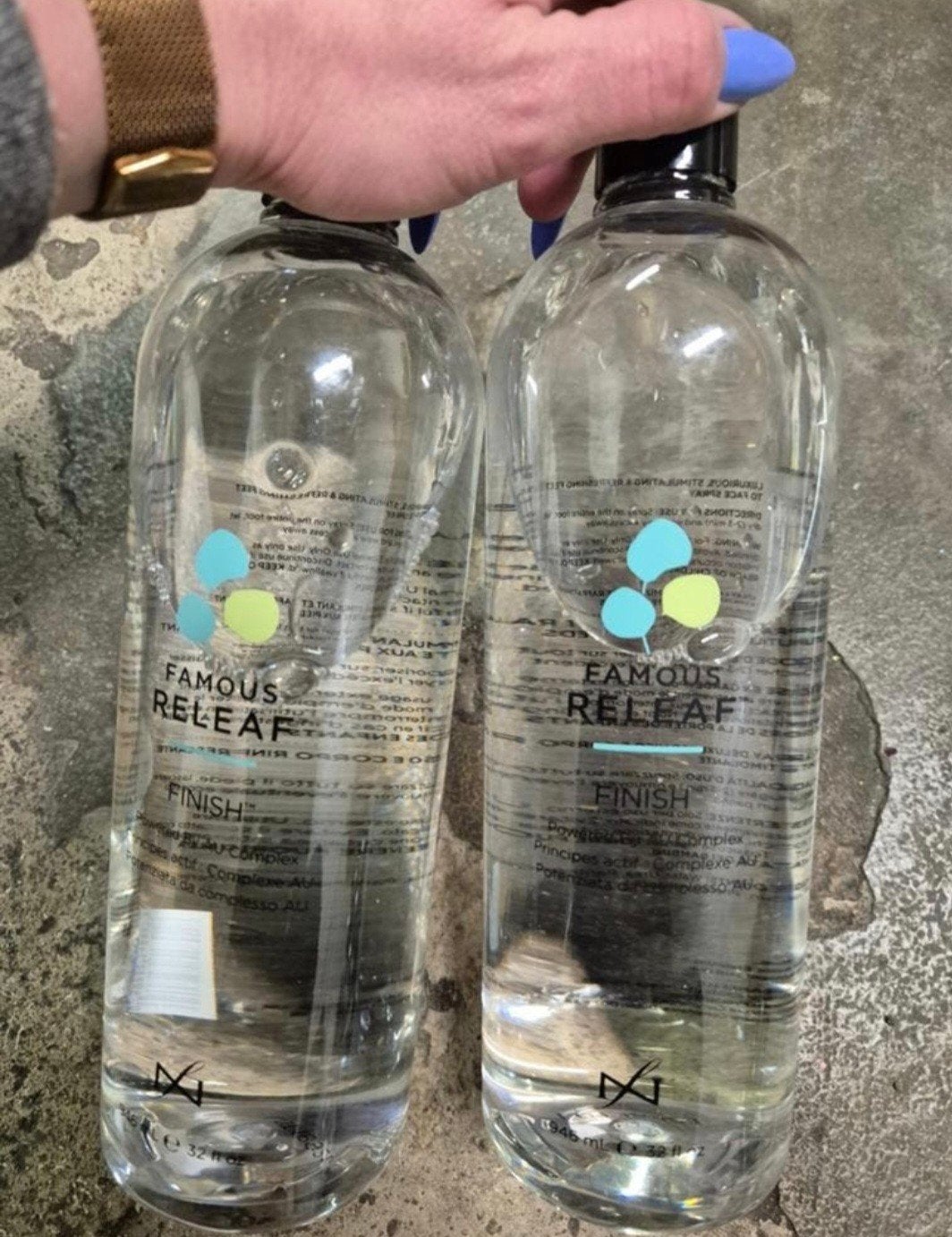 1x nieuw famous releaf finish 946ml, Overige kleuren, Nieuw, Ophalen of Verzenden, Handen en Nagels
