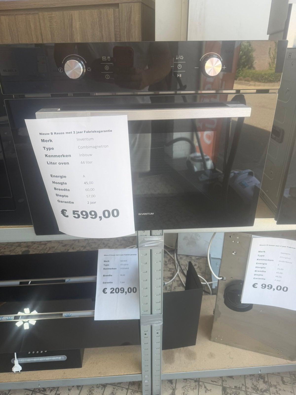 Combimagnetron inbouw 45 cm nieuw zwart, Witgoed en Apparatuur, Magnetrons, Nieuw, Inbouw, Combimagnetron, 45 tot 60 cm, Grill