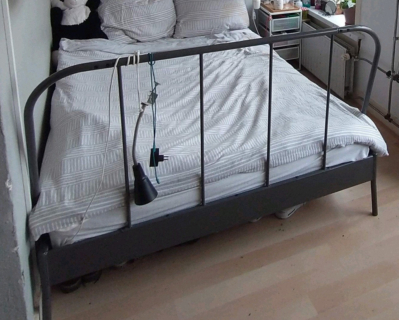 IKEA KOPARDAL metal bed frame, Ophalen, Gebruikt, 140 cm, 200 cm