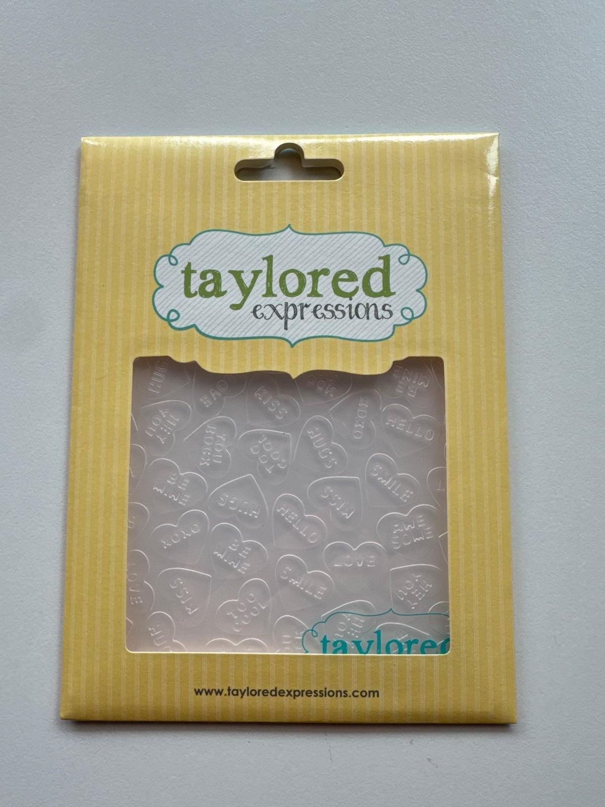 Taylored Expressions Embossing Folder Conversation Hearts, Ophalen of Verzenden, Gebruikt, Overige thema's, Pons of Mal