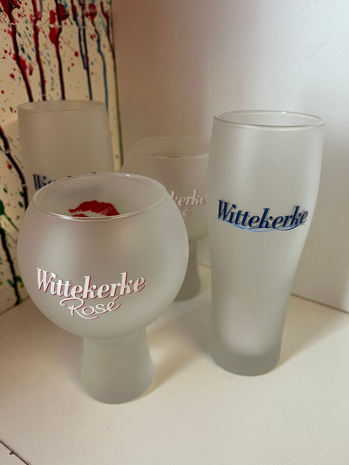 Wittekerke bierglazen set van 4 glazen, Ophalen of Verzenden, Nieuw, Glas of Glazen, Overige merken