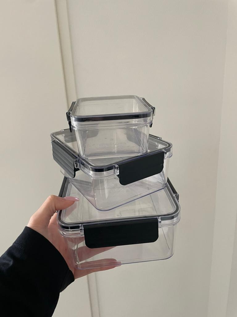 3 lunch boxes/ tupperware, Ophalen of Verzenden, Zo goed als nieuw