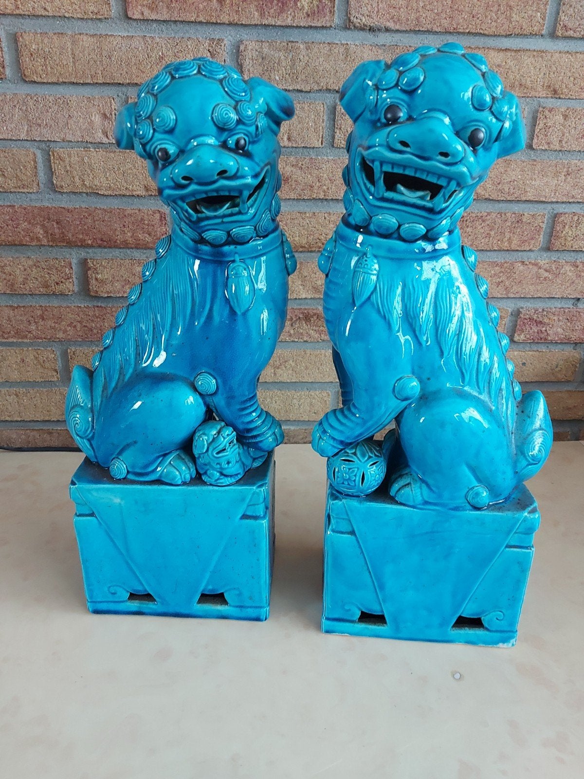 Chinese koppel Foo Dogs/ tempel leeuwen, Ophalen of Verzenden, Zo goed als nieuw, Dier
