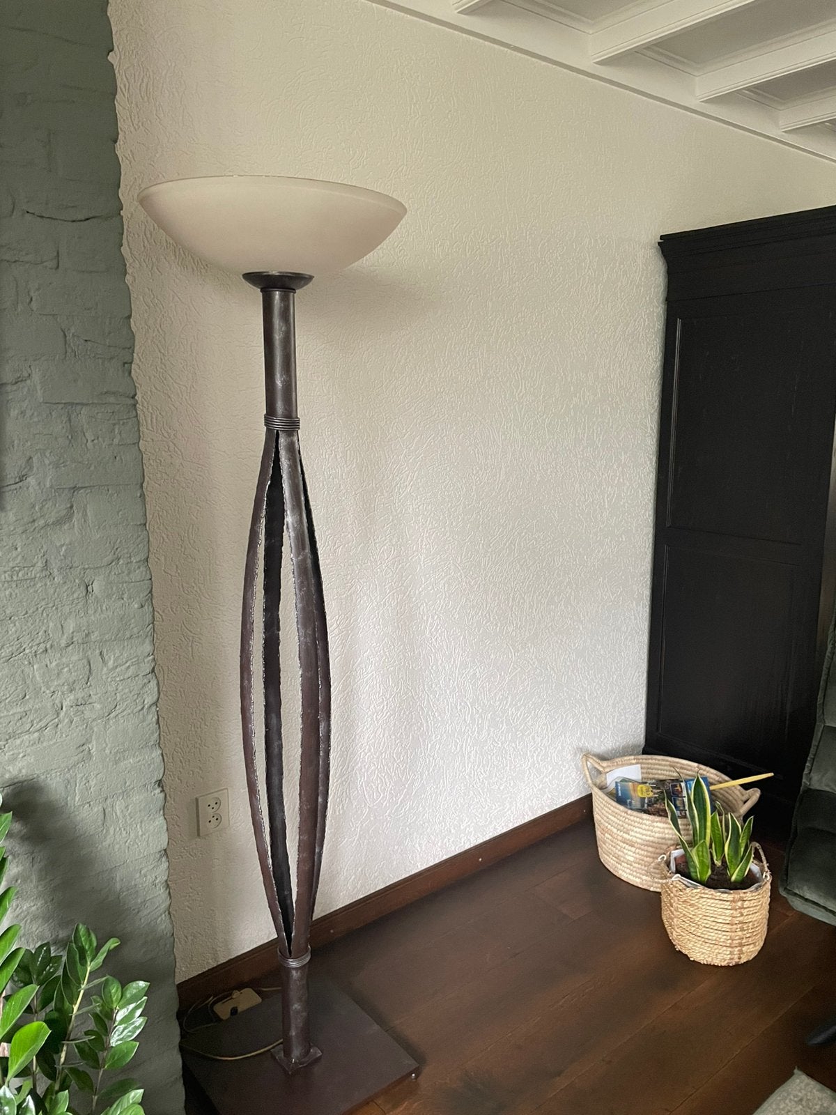 Staande lamp, Ophalen, Glas, Robuust, 150 tot 200 cm
