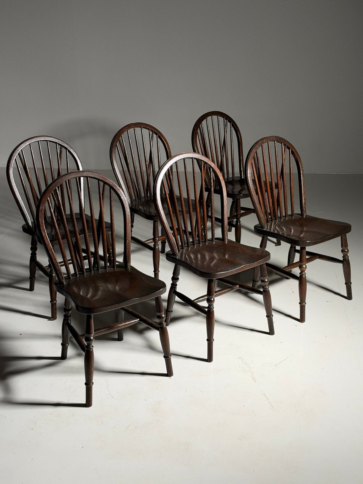 Set van 6 Engelse Windsor stoelen
