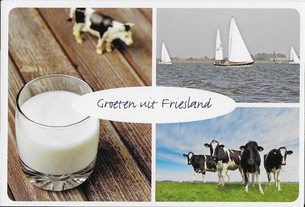 Ch780 ansichtkaart reclamekaart spar groeten uit Friesland, Ophalen of Verzenden, 1980 tot heden, Gelopen, Friesland