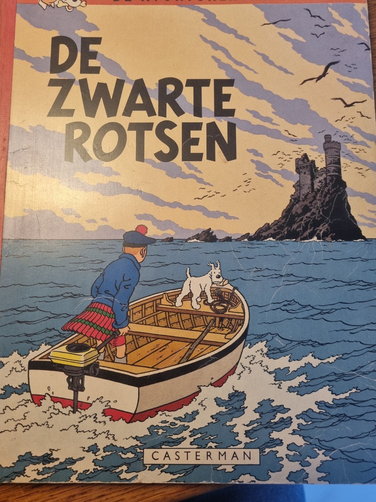 Kuifje: De Zwarte Rotsen - Casterman 1947, Boeken, Eén stripboek, Verzenden, Gelezen