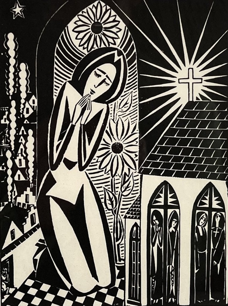 526. Prent naar Frans Masereel – 20e eeuw, Antiek en Kunst, Ophalen