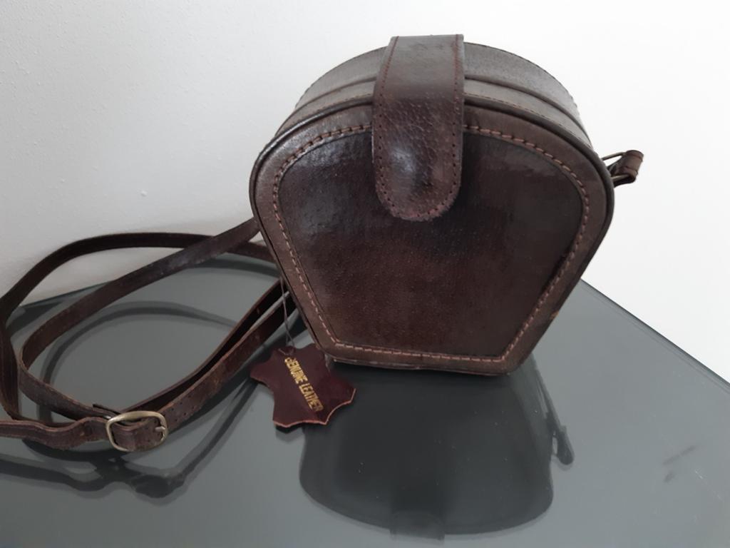 Leren koffer tasje, Ophalen, Bruin, Overige merken
