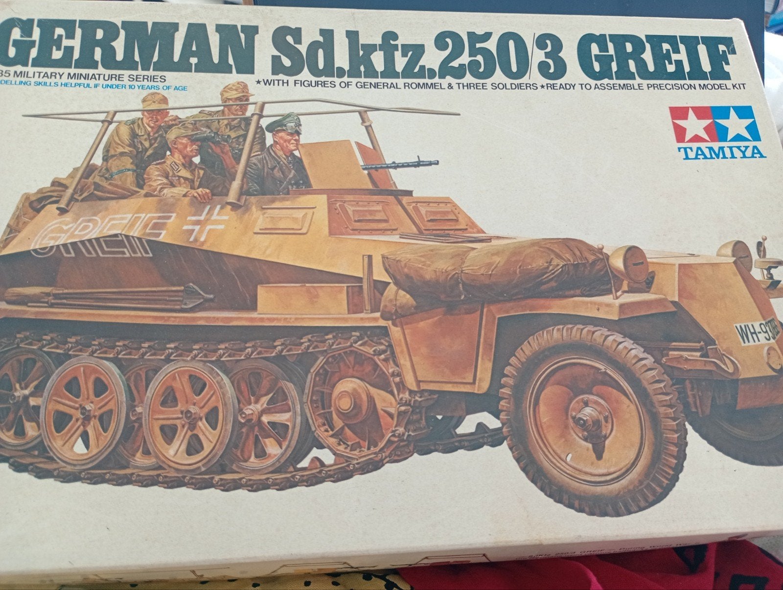 Tamiya Sd.Kfz.250/3 Greif modelbouw kit - niet compleet, Gebruikt, Tank, Verzenden, 1:32 tot 1:50