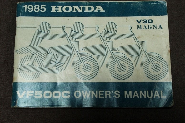 Honda VF500C V30 Magna 1985 motorcycle owner's manual VF 500, Motoren, Handleidingen en Instructieboekjes, Ophalen of Verzenden