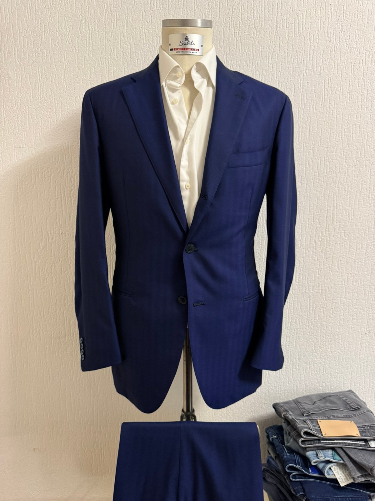 Isaia Pak, Verzenden, Zo goed als nieuw, Maat 52/54 (L), Blauw