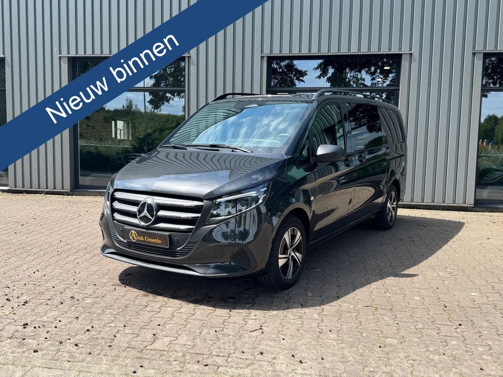 Mercedes-Benz Vito 116 L2 Dubbelcabine Snoeks 2x Schuifdeur, Automaat, 12 maanden, Gebruikt, Zwart