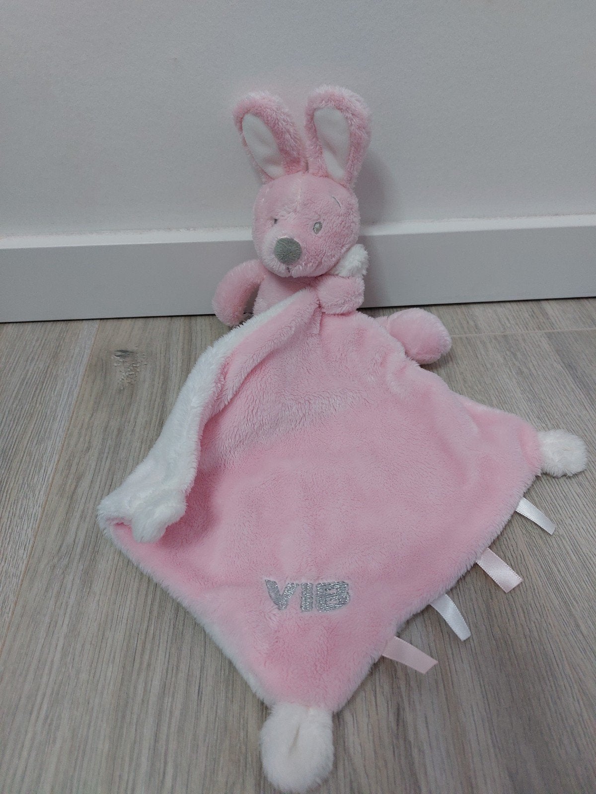 Knuffel knuffeldoekje vib konijn roze important baby L1255, Ophalen of Verzenden, Zo goed als nieuw, Konijn