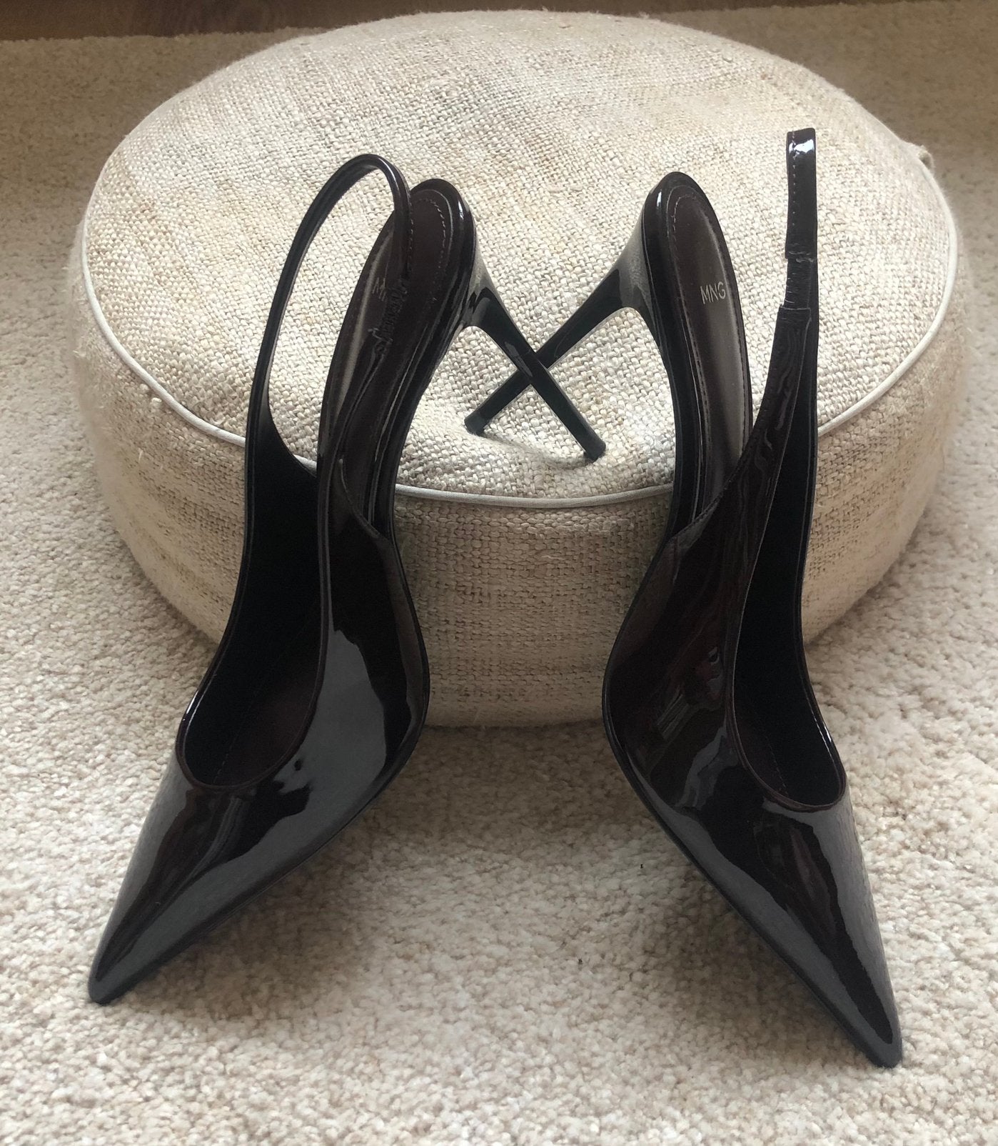 Mango slingback-pump (38), Kleding | Dames, Schoenen, Zo goed als nieuw, Bruin, Ophalen of Verzenden