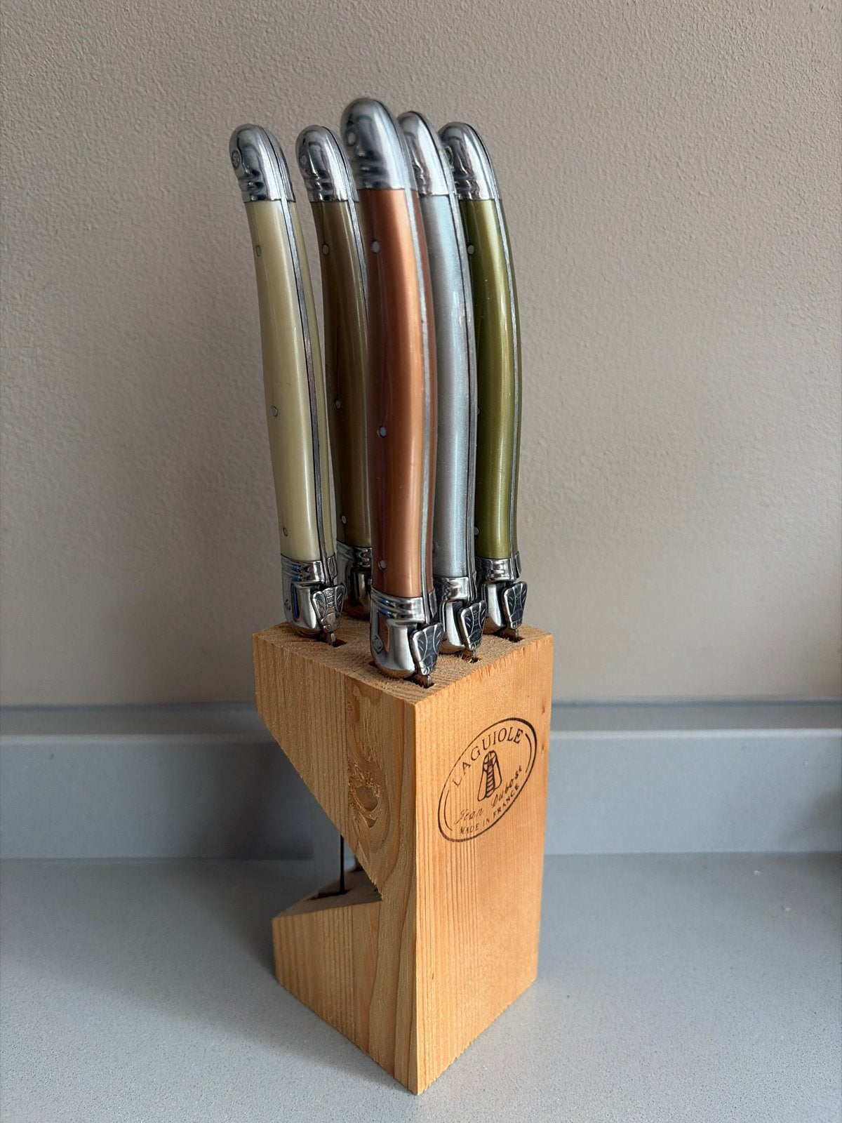 Laguiole Jean Dubost Steakmessen Set - 6 Stuks, Los bestek, Laguiole, Ophalen of Verzenden, Zo goed als nieuw