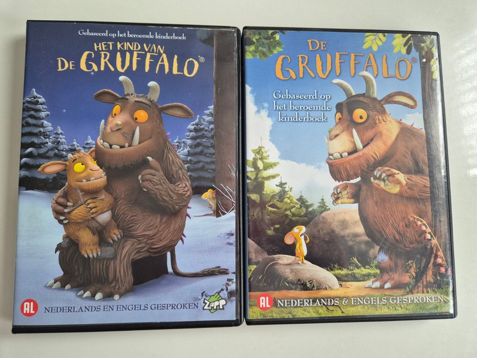 De Gruffalo & Het Kind van de Gruffalo DVD (NL/EN), Gebruikt, Animatie, Alle leeftijden, Ophalen of Verzenden