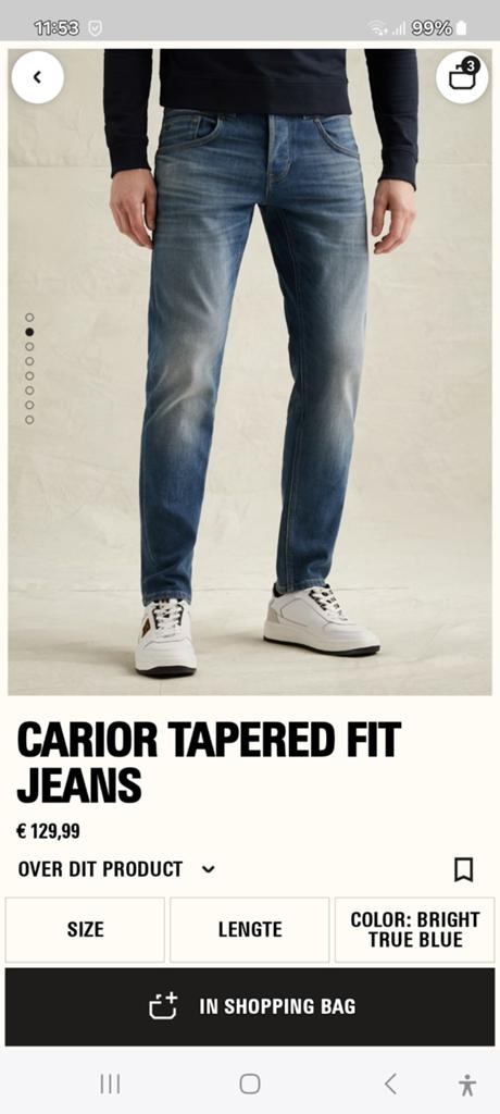 PME legend Pall Mall Carior jeans spijkerbroek W40-L32 Nieuw, Ophalen of Verzenden, Zo goed als nieuw, Blauw, W40 - W42 (confectie 56/58)