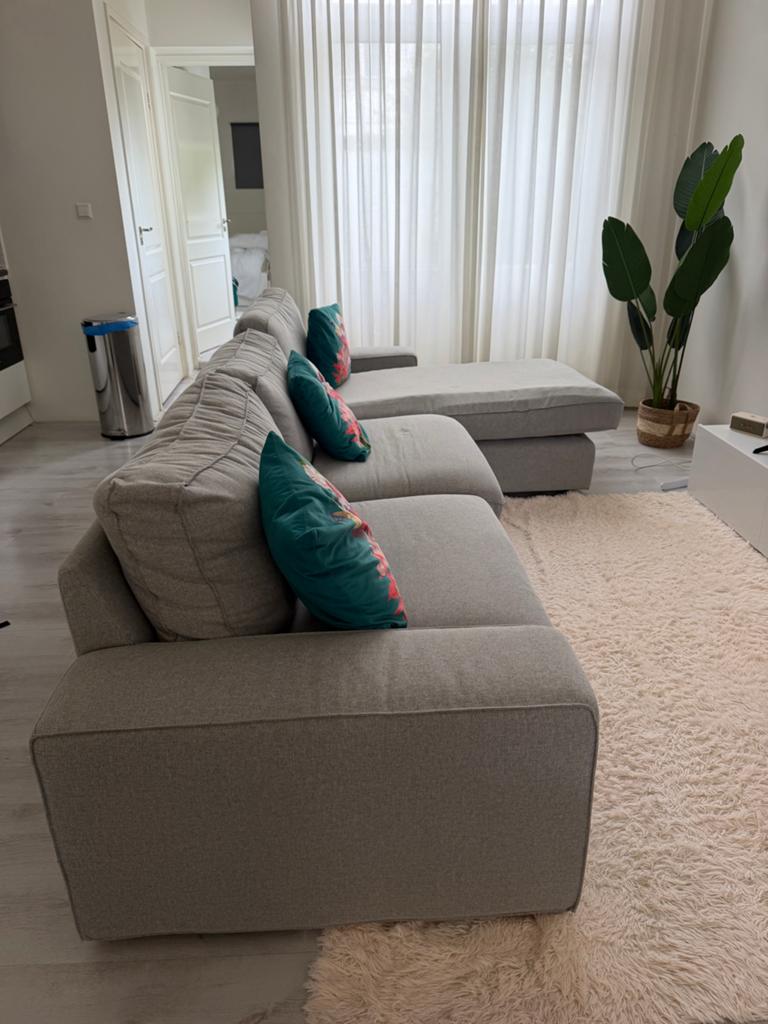 IKEA Hoekbank met chaise longue,, Ophalen, 250 tot 300 cm, Gebruikt, Hoekbank