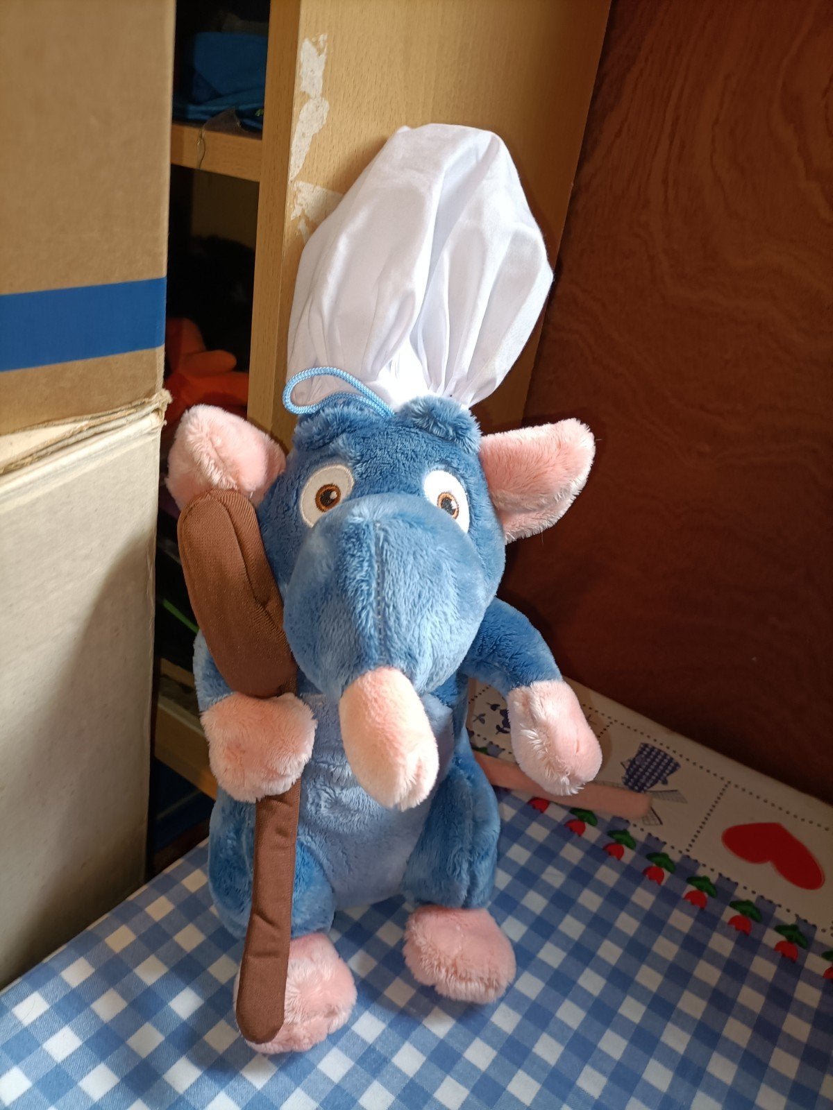 Ratatouille knuffel met koksmuts en lepel 39 cm groot, Kinderen en Baby's, Speelgoed | Knuffels en Pluche, Ophalen of Verzenden