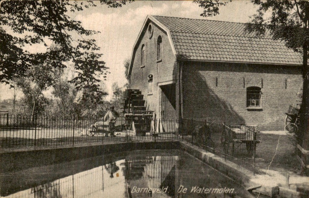 Barneveld - Watermolen - De Watermolen, Ophalen of Verzenden, 1920 tot 1940, Ongelopen, Gelderland