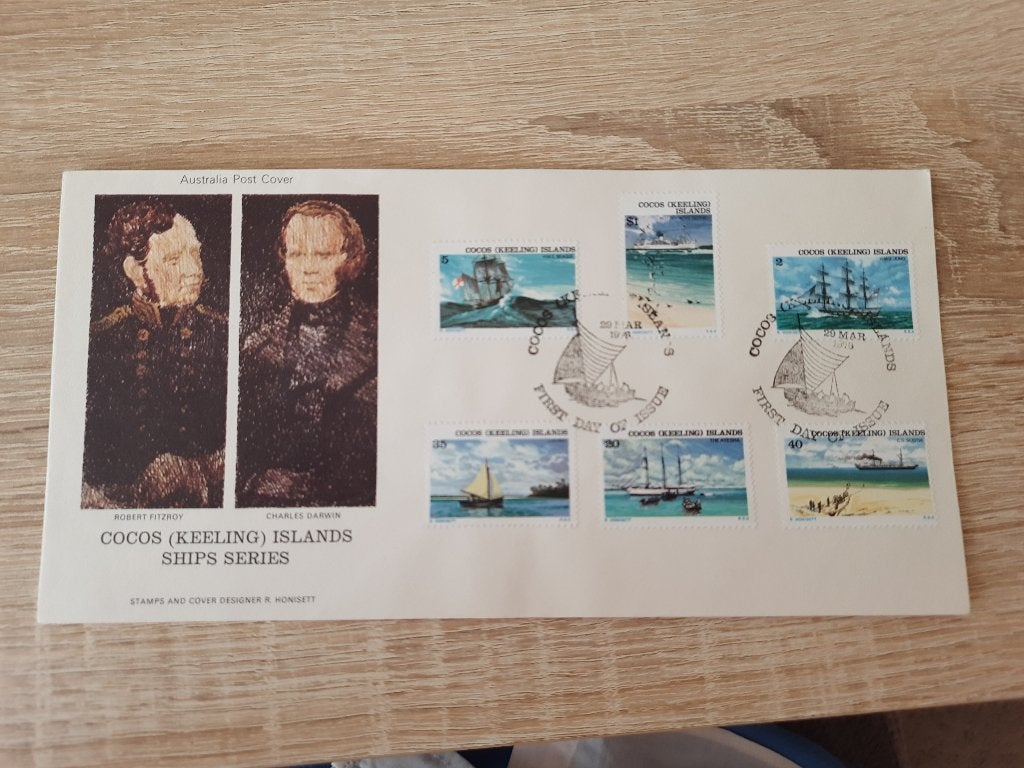 Cocos Keeling Islands fdc schepen, Verzenden, Gestempeld