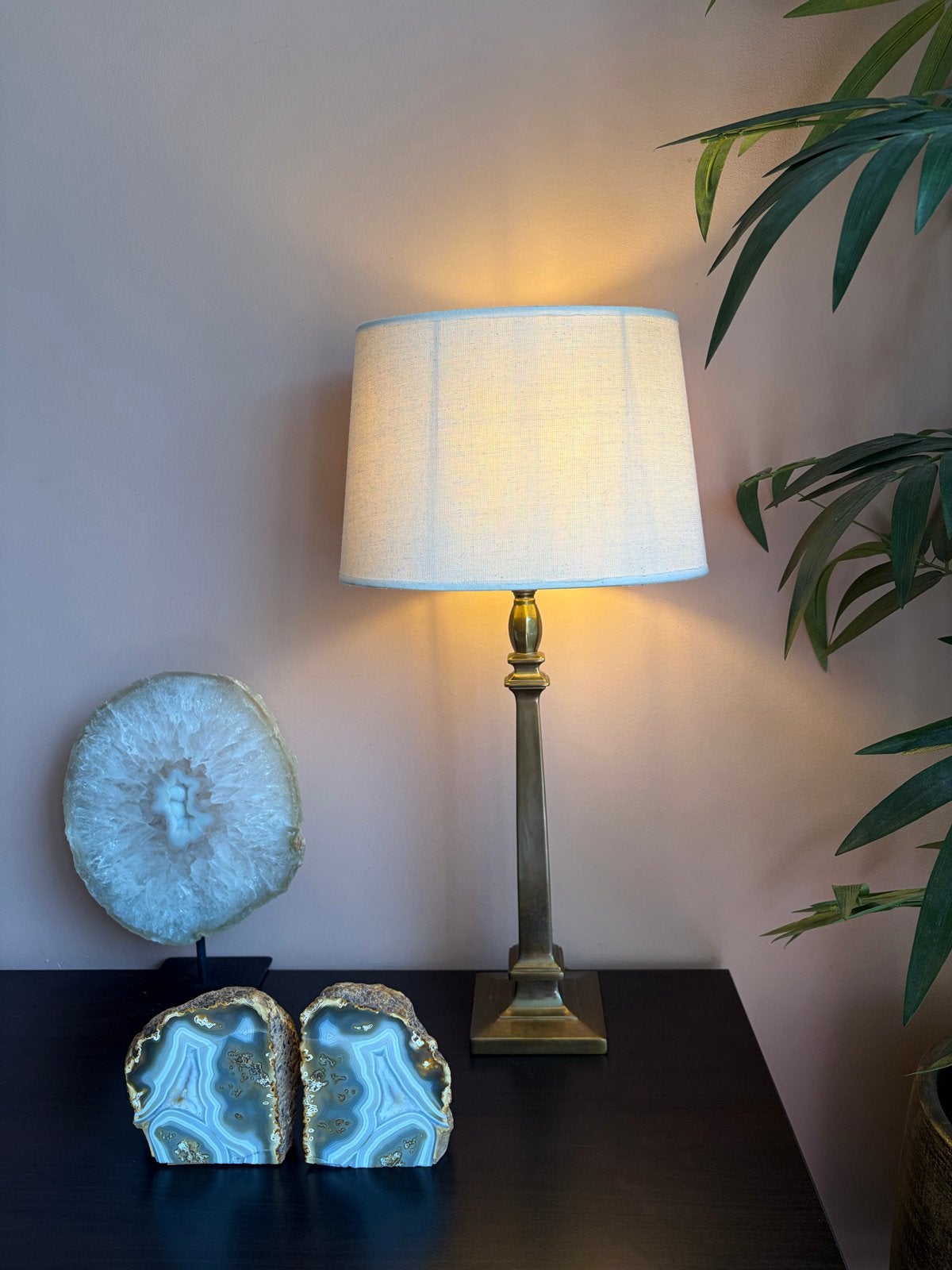 Laura Ashley 'Winston' Tafellamp - Antiek Messing Vintage, Overige merken, Goud, Ophalen of Verzenden, Zo goed als nieuw