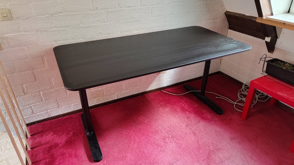 Ikea Bekant bureau, Huis en Inrichting, Ophalen, Zwart, 160 cm, Gebruikt