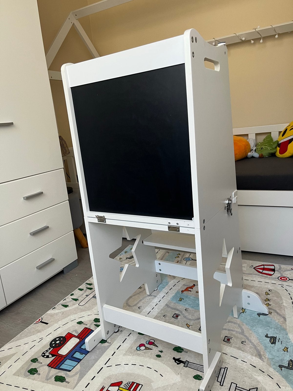 LIVARNO home Learning Tower / Keukenhulpje met krijtbord, Ophalen, Zo goed als nieuw, Jongen of Meisje