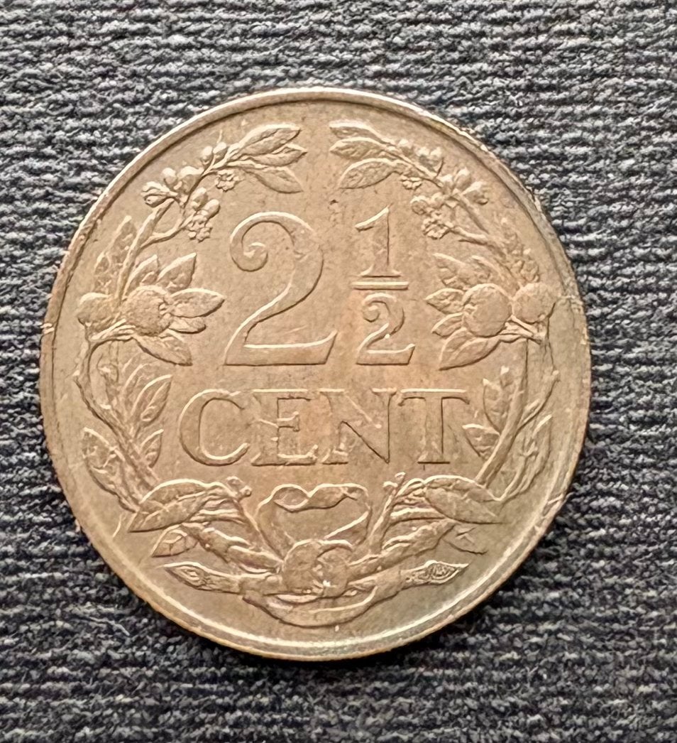 2½ Cent Nederland 1941 - Koningin Wilhelmina, Ophalen of Verzenden, Koningin Wilhelmina, 2½ gulden, Losse munt