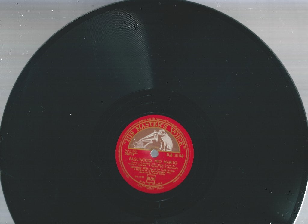 78 tpm Beniamino Gigli 3x opera, Gebruikt, Ophalen of Verzenden, Classicisme, Opera of Operette