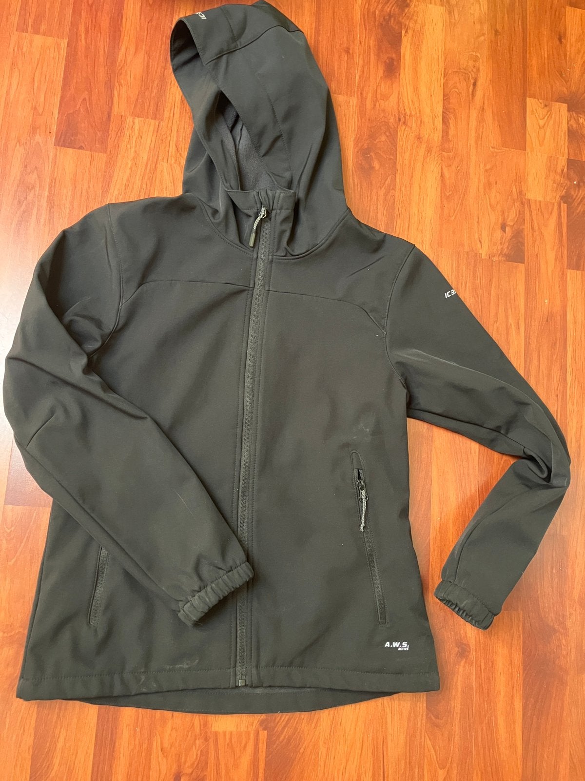 Icepeak softshell zwart maat 164, Ophalen of Verzenden, Zo goed als nieuw, Jongen of Meisje, Jas