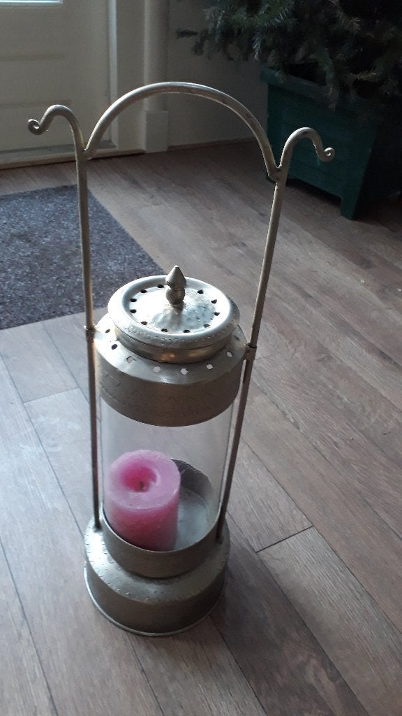 Sfeervolle lantaarn / kandelaar voor gezellige zomeravonden, Ophalen, Lantaarn, Overige merken, 50 cm