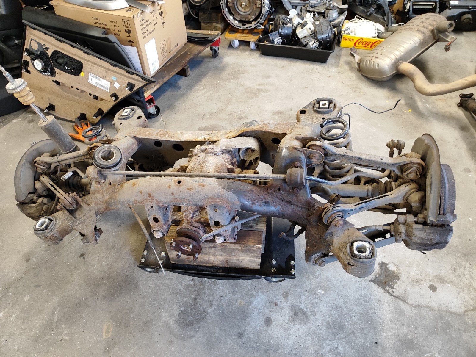 Subframe met 3.23 differentieel BMW E91 E90 325i naaf achter, Ophalen, BMW