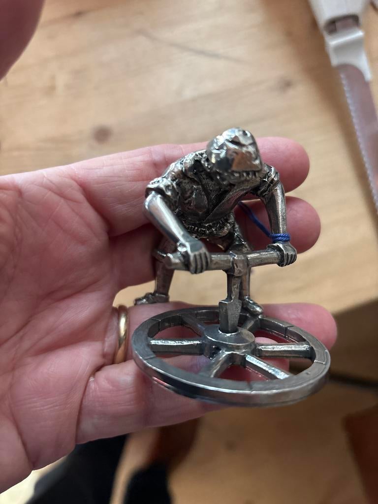 Tinnen Miniatuur Wielenmaker - Oud Ambacht Collectie, Ophalen of Verzenden