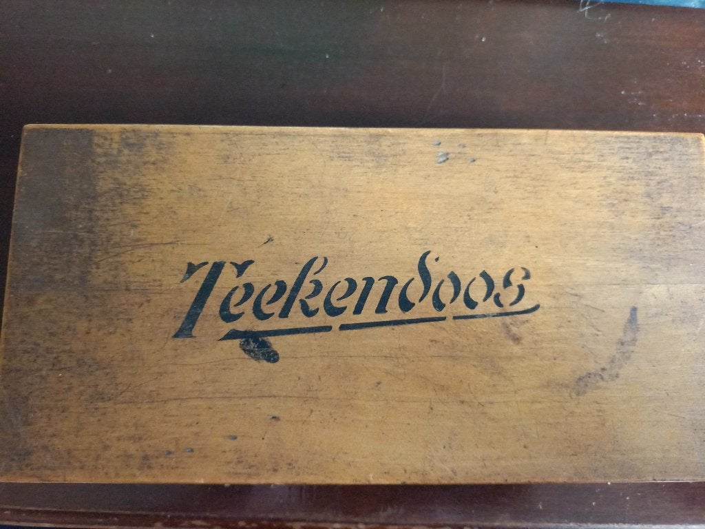 Oude 'teekendoos', Antiek en Kunst, Curiosa en Brocante, Ophalen of Verzenden