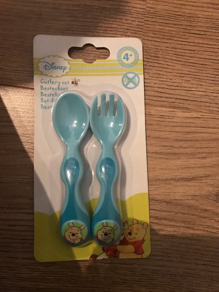 Plastic bestekset Winnie the pooh, Ophalen, Nieuw