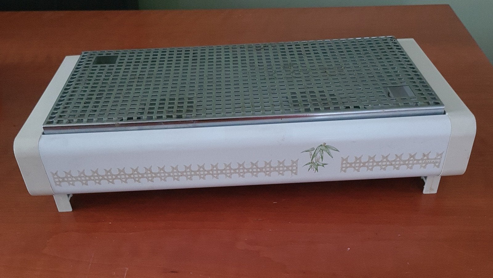 Retro Brabantia Rechaud/Schotelwarmer Bamboe Patroon, Overige typen, Ophalen of Verzenden, Zo goed als nieuw, Metaal