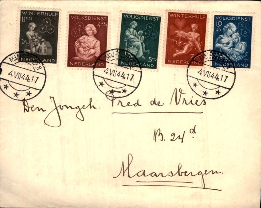 Maarsbergen - Winterhulp - 1944, Ophalen of Verzenden, Envelop