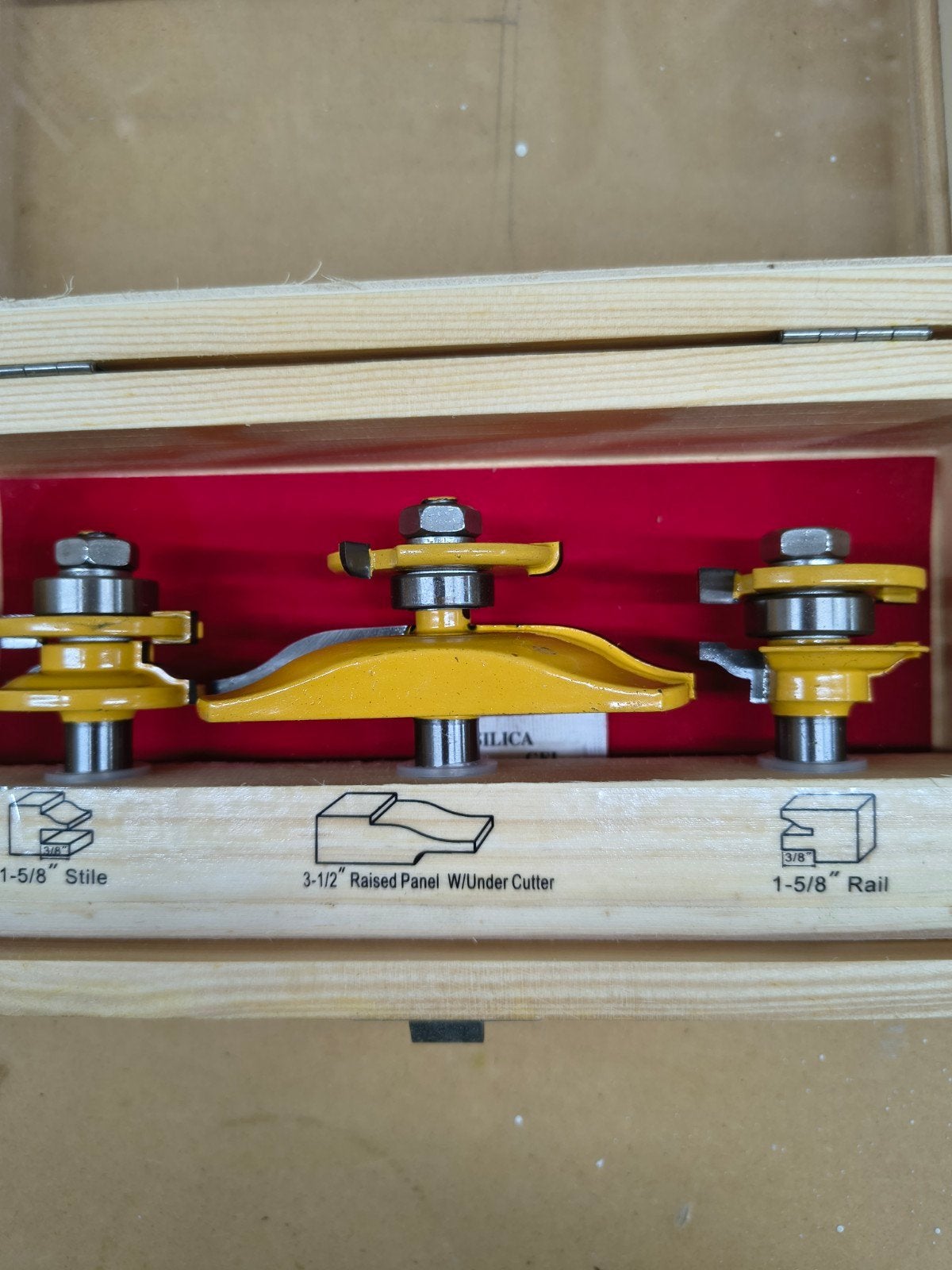 Frees set voor houten paneeldeuren, Onbekend, Ophalen of Verzenden, Zo goed als nieuw, Bovenfrees
