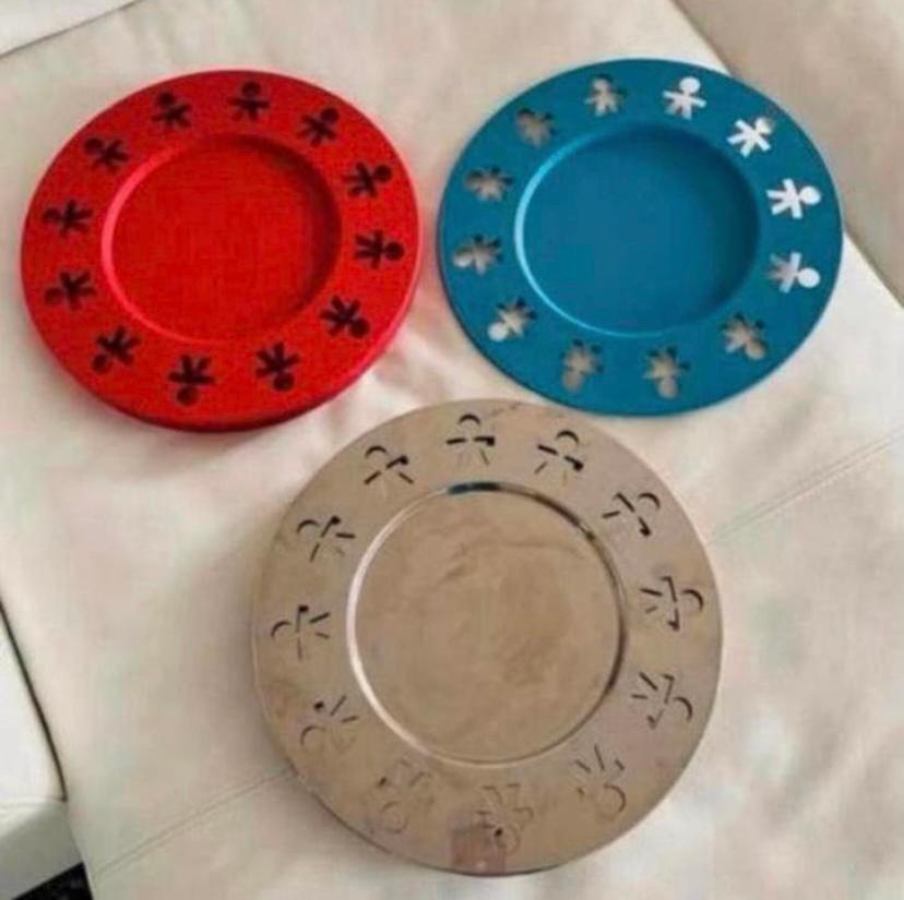 Onderborden/Dienbladen Alessi Girotondo 15 stuks, Ophalen of Verzenden, Zo goed als nieuw, Glas of Kopje