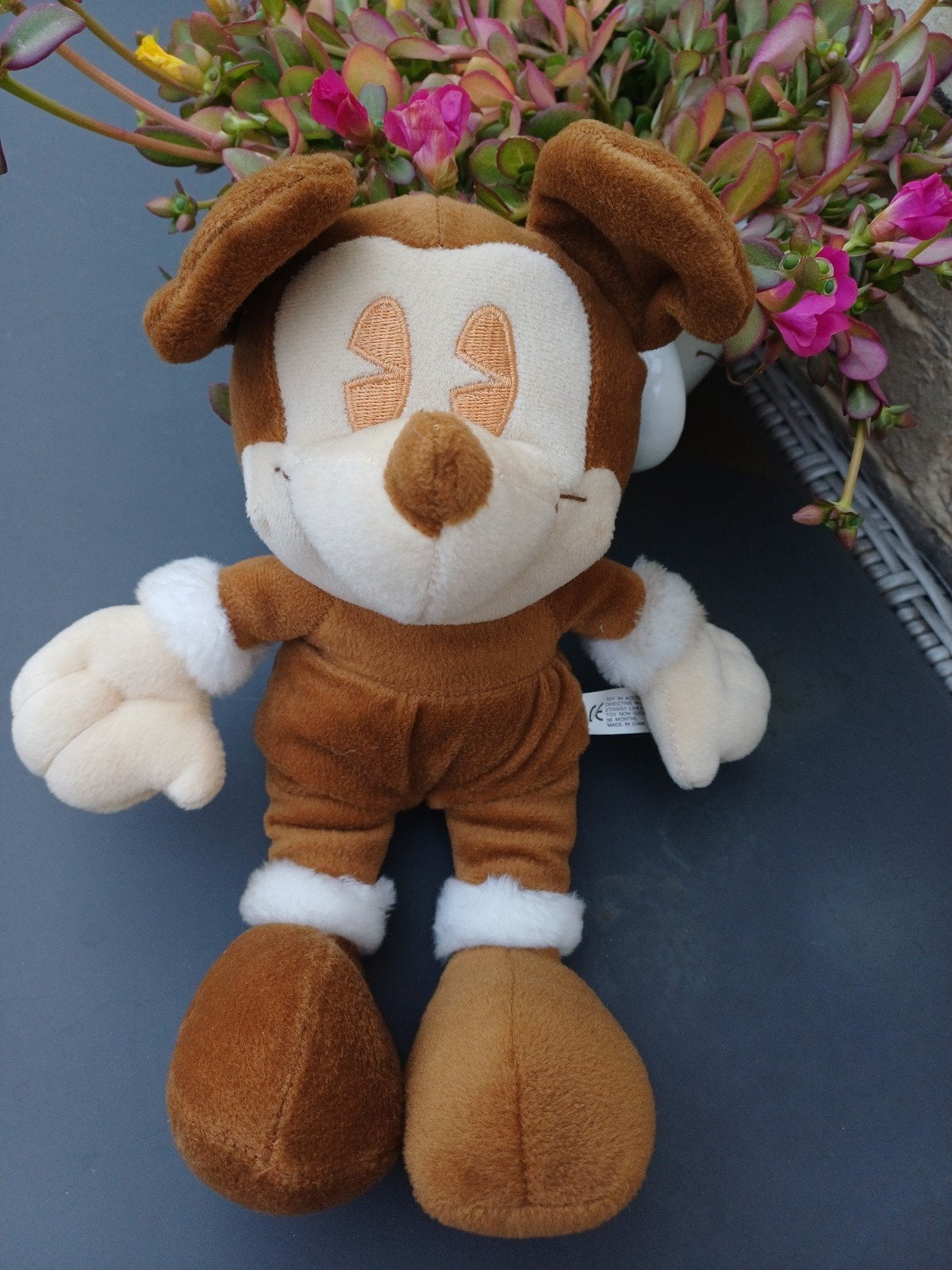 Mickey Mouse Knuffel Bruin Beige Disney, Kinderen en Baby's, Speelgoed | Knuffels en Pluche, Ophalen of Verzenden