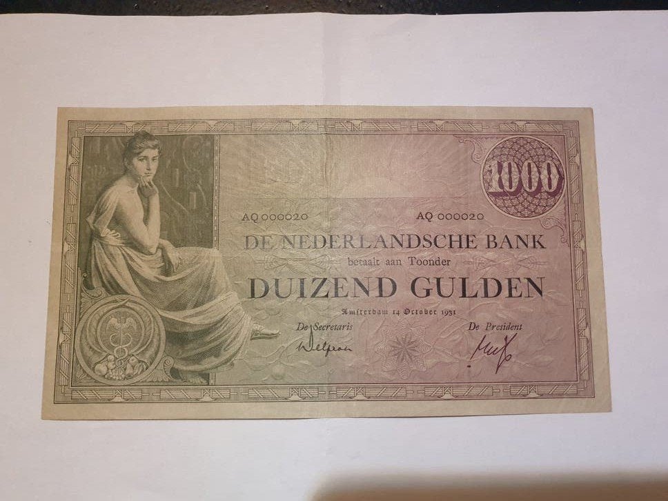 Grietje Seel 1931 - 1000 Gulden biljet, Ophalen of Verzenden, 1000 gulden, Los biljet