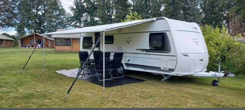 Fendt Saphir SKM 650 met Stapelbed, Airco, Mover, Luifel, Caravans en Kamperen, Caravans, Treinzit, Particulier, Meer dan 6, Omvormbare zithoek